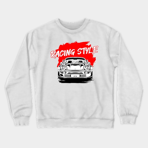 Racing Car Line Art Style Crewneck Sweatshirt by cturs